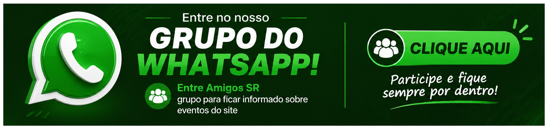 Entre no grupo do WhatsApp Entre Amigos SR